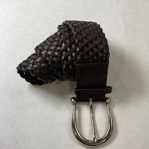 Michael Michael KORS leather‎ woven braided belt brown